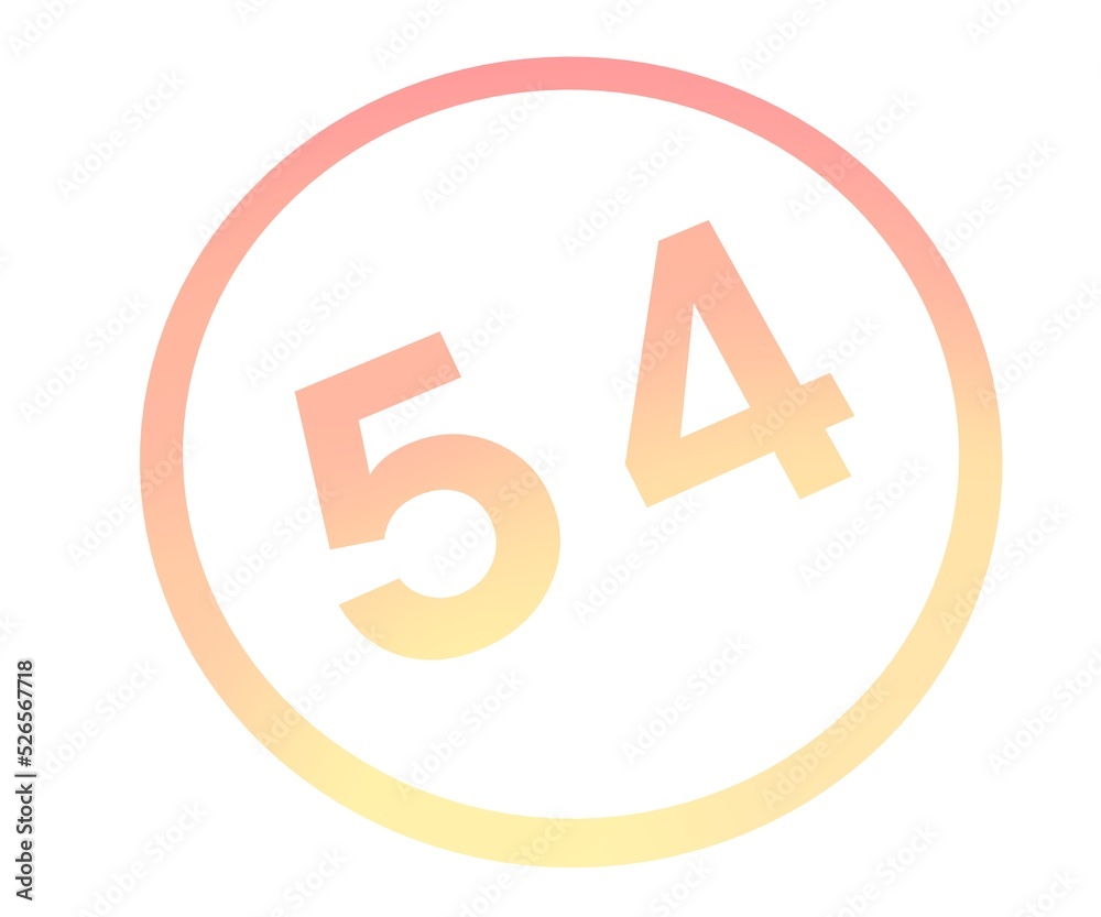 Poster colored number in a circle from a gradient. enumeration and numbering.