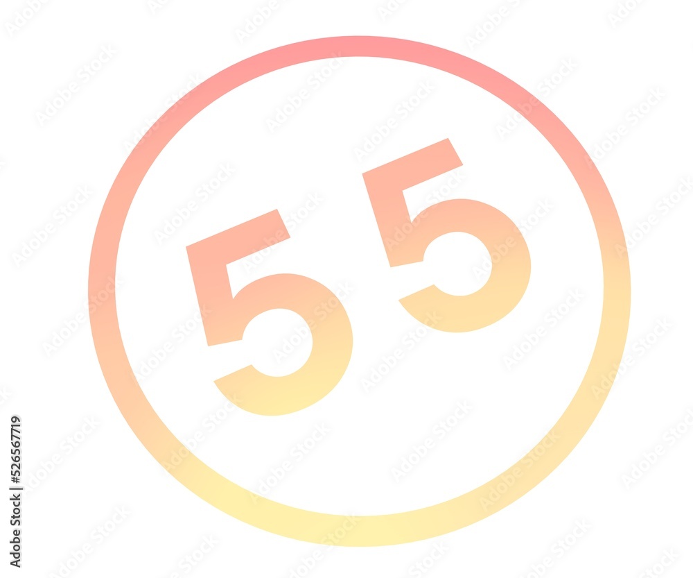Poster colored number in a circle from a gradient. enumeration and numbering.