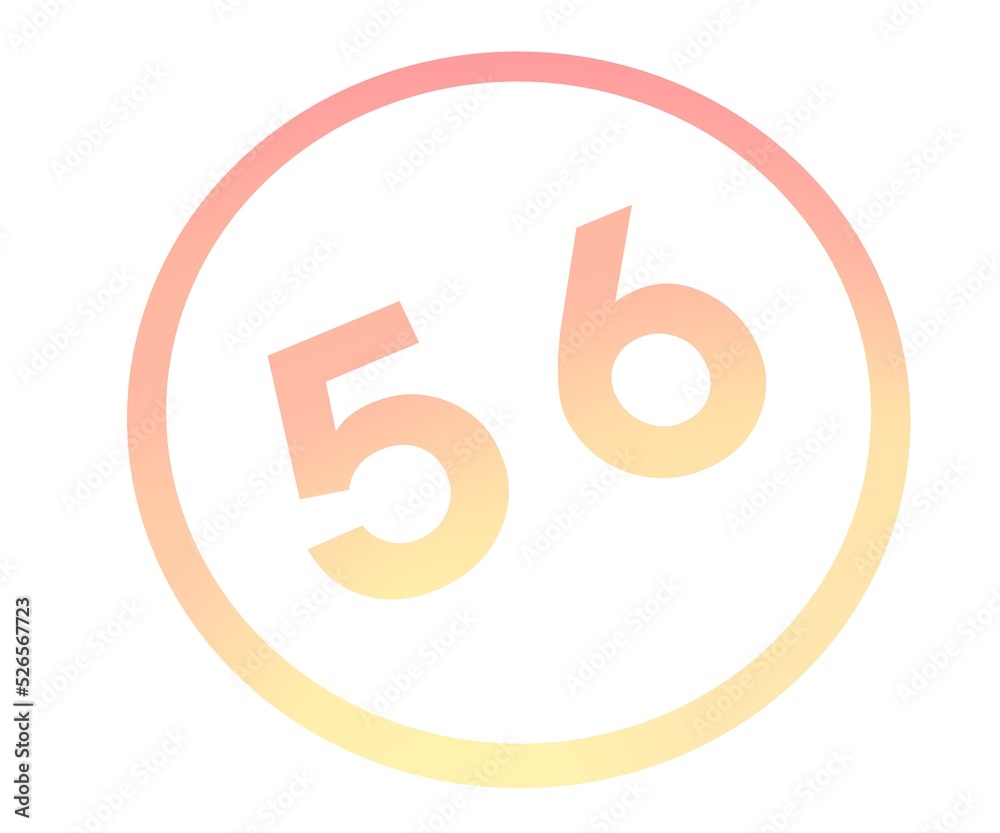 Poster colored number in a circle from a gradient. enumeration and numbering.