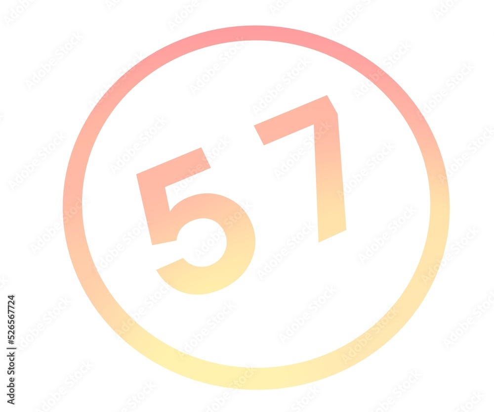 Poster colored number in a circle from a gradient. enumeration and numbering.