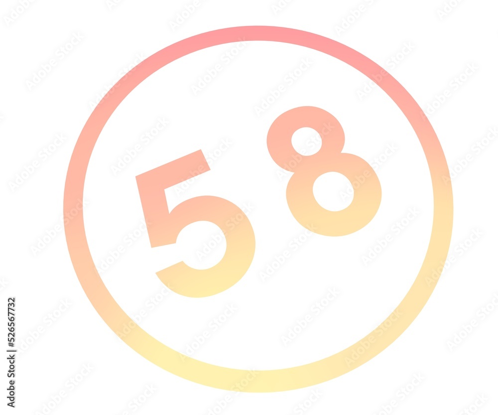 Poster colored number in a circle from a gradient. enumeration and numbering.