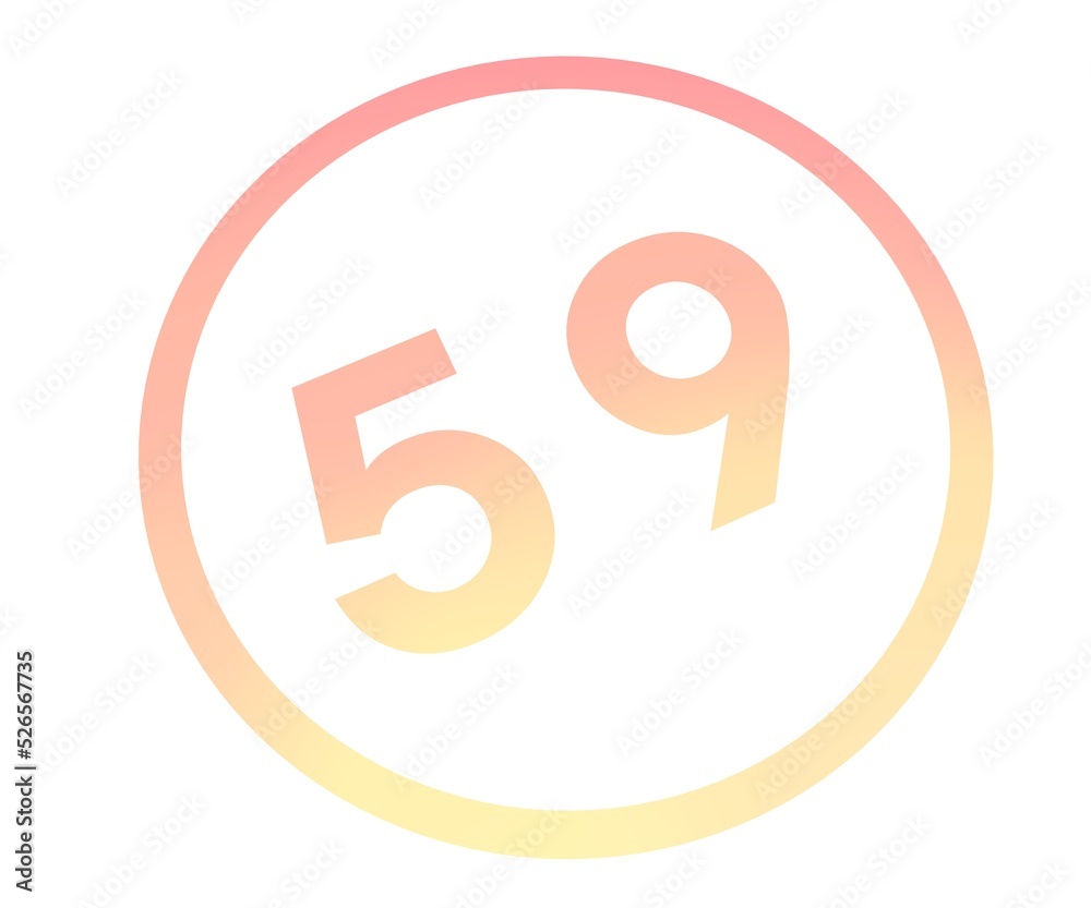 Poster colored number in a circle from a gradient. enumeration and numbering.