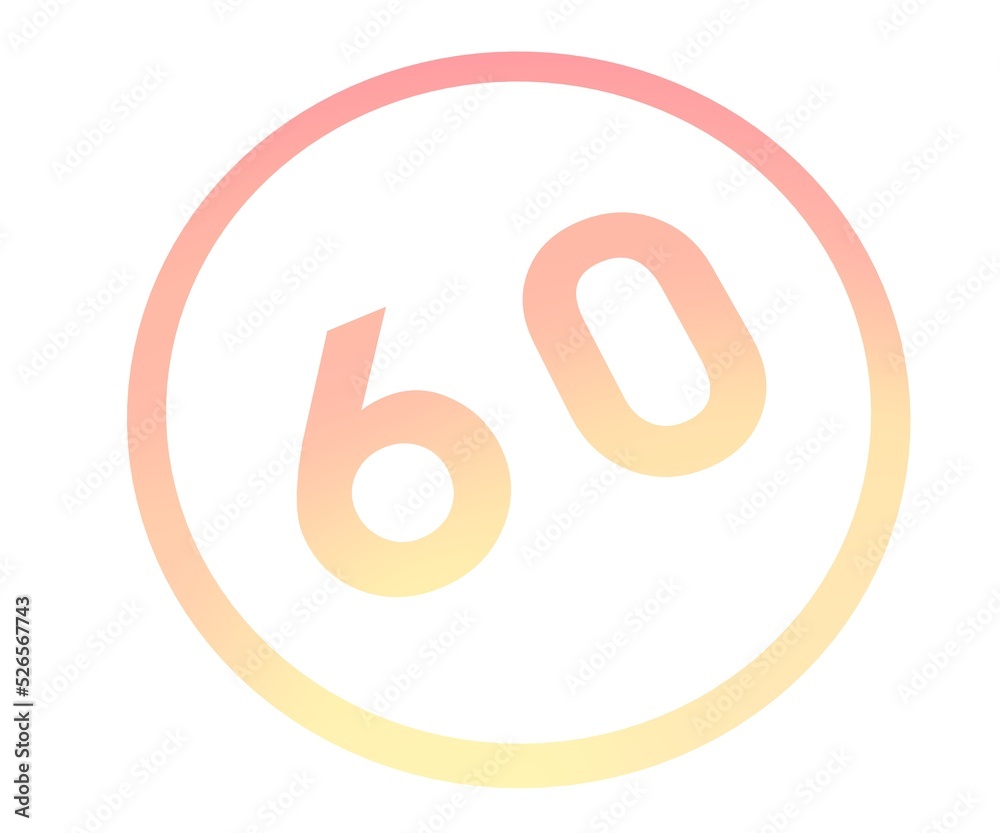Poster colored number in a circle from a gradient. enumeration and numbering.