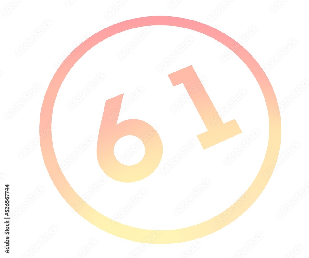 Poster colored number in a circle from a gradient. enumeration and numbering.