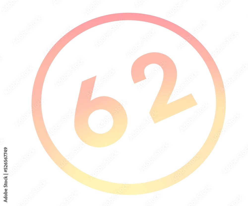 Poster colored number in a circle from a gradient. enumeration and numbering.