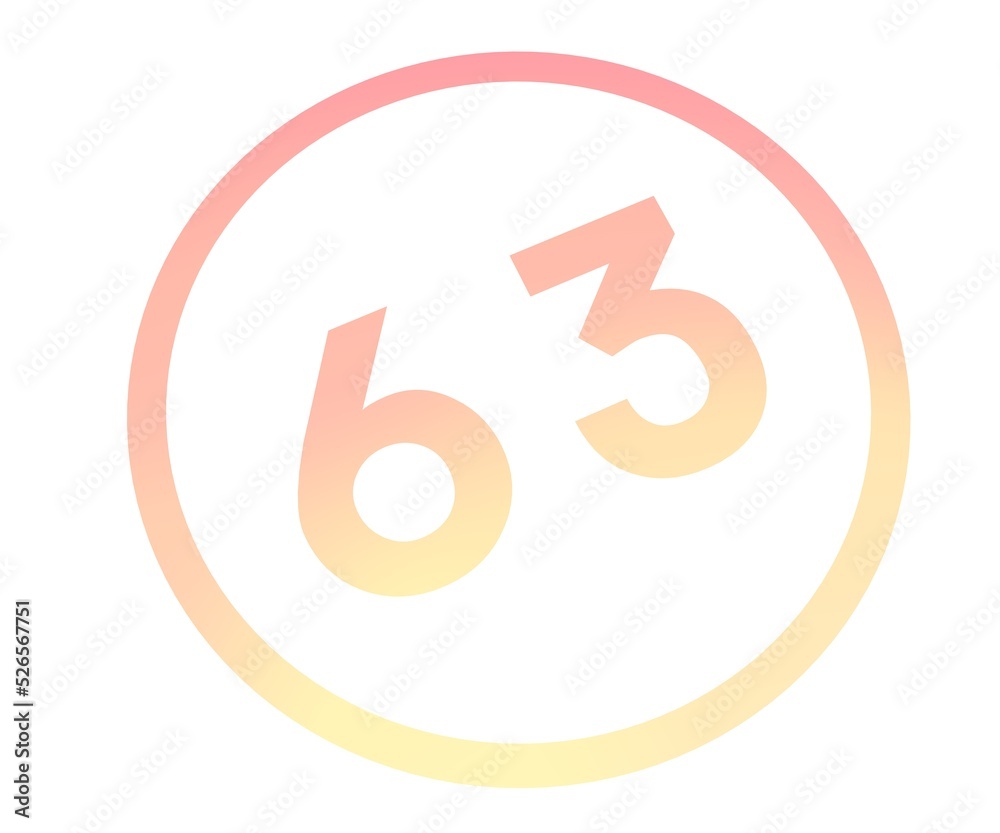 Poster colored number in a circle from a gradient. enumeration and numbering.