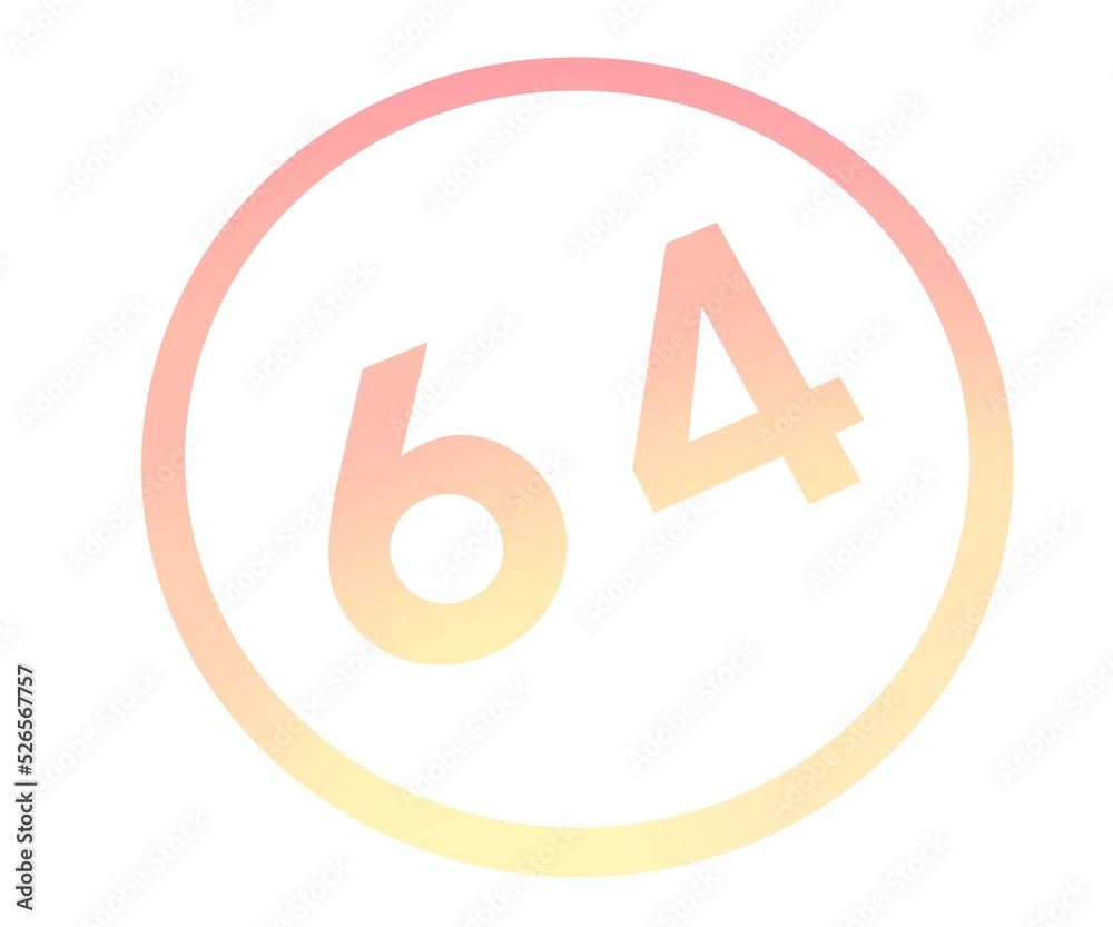 Poster colored number in a circle from a gradient. enumeration and numbering.