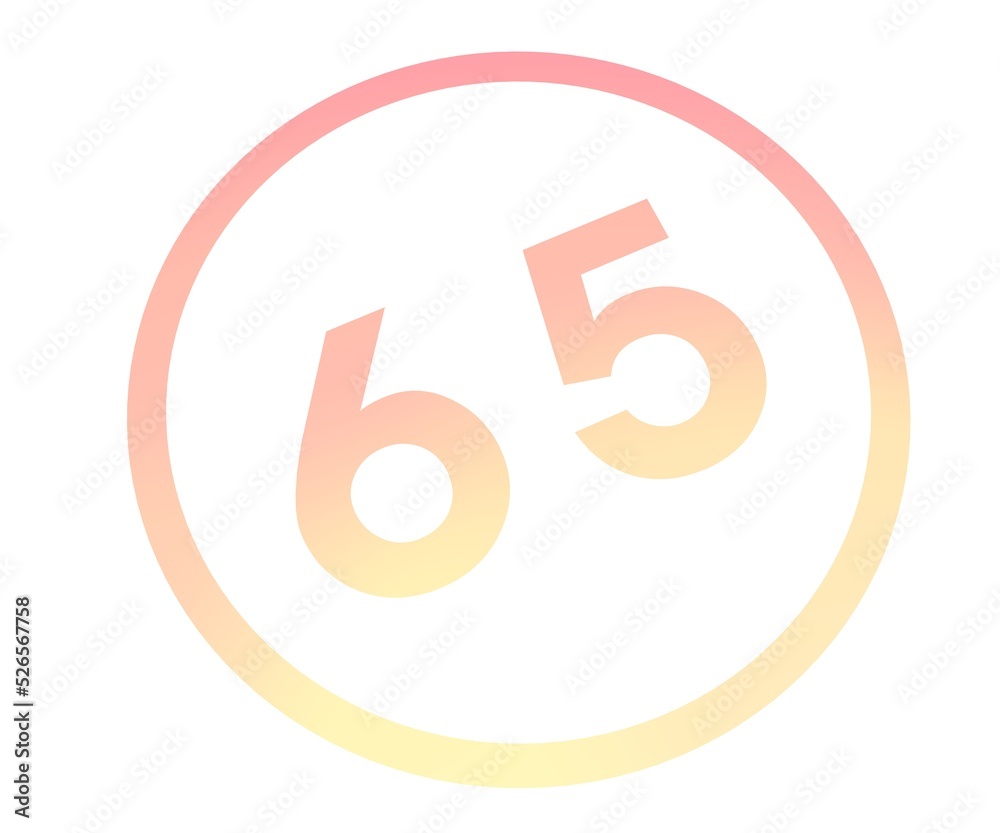 Poster Colored number or number in a circle from a gradient. Enumeration and numbering.