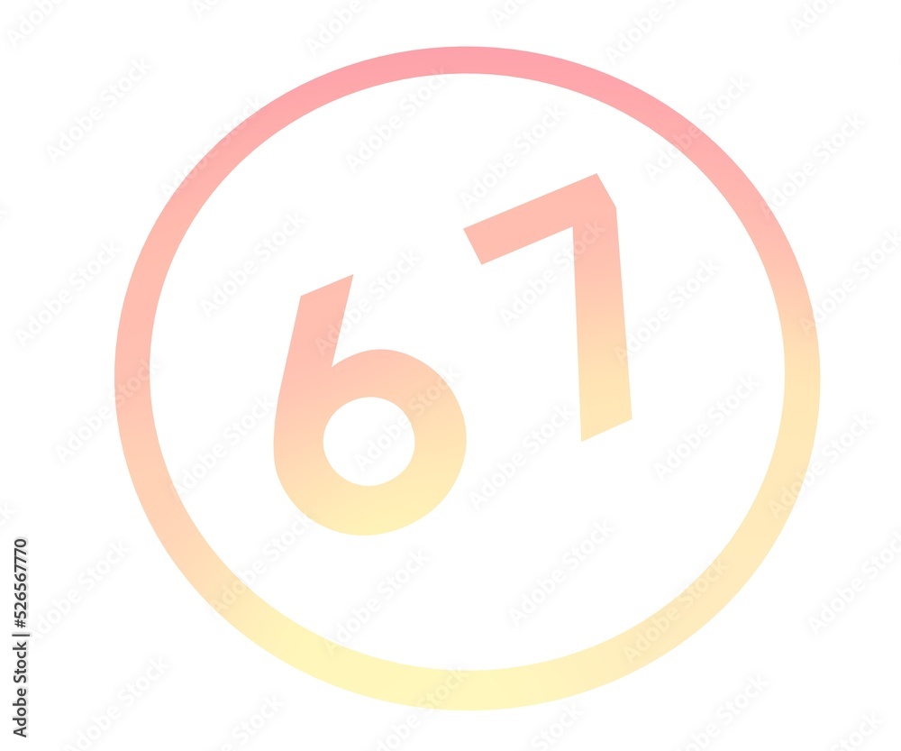 Poster Colored number or number in a circle from a gradient. Enumeration and numbering.