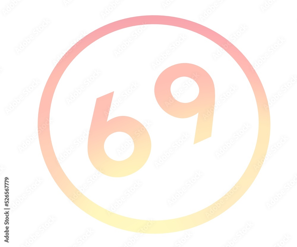 Poster colored number or number in a circle from a gradient. enumeration and numbering.