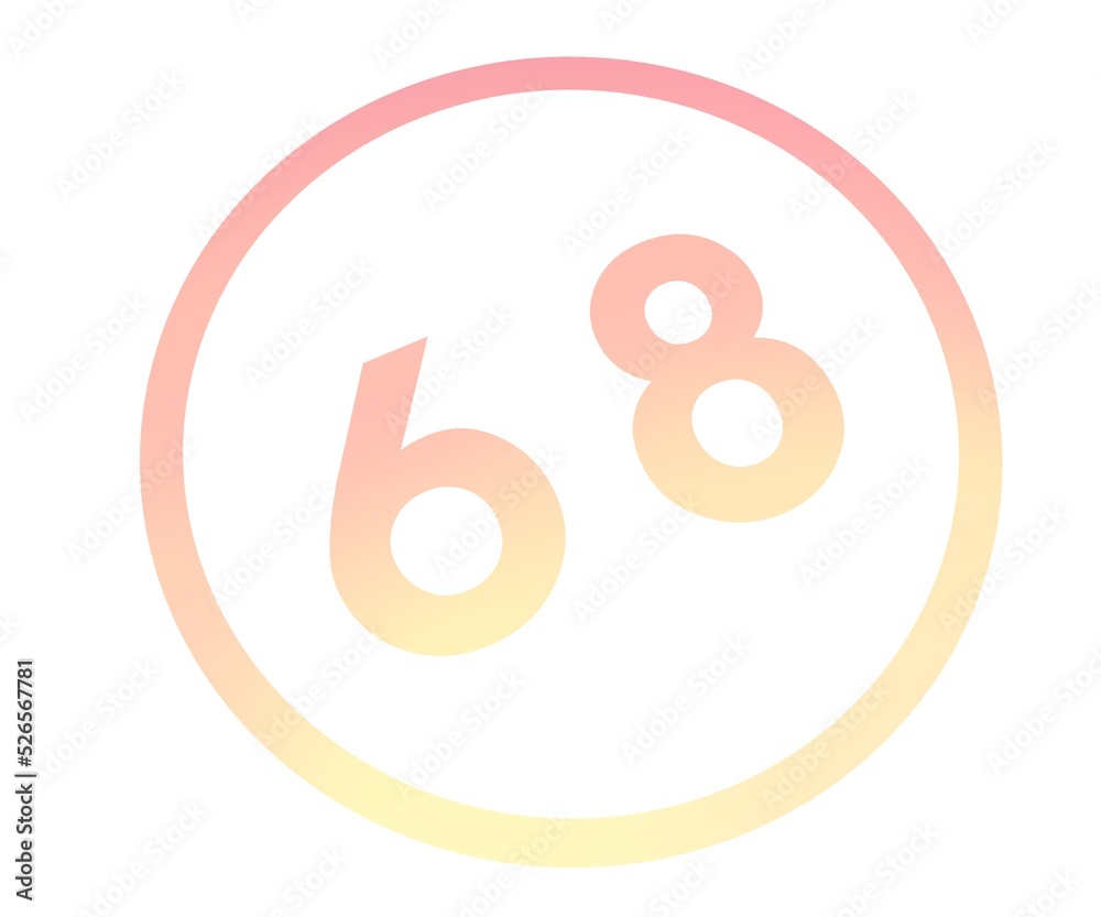Aufkleber colored number or number in a circle from a gradient. enumeration and numbering.