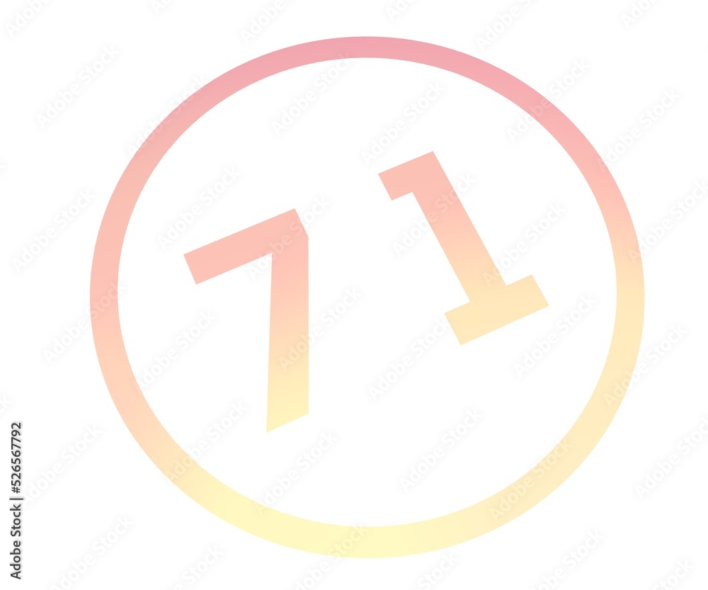 Poster colored number in a circle from a gradient. enumeration and numbering.