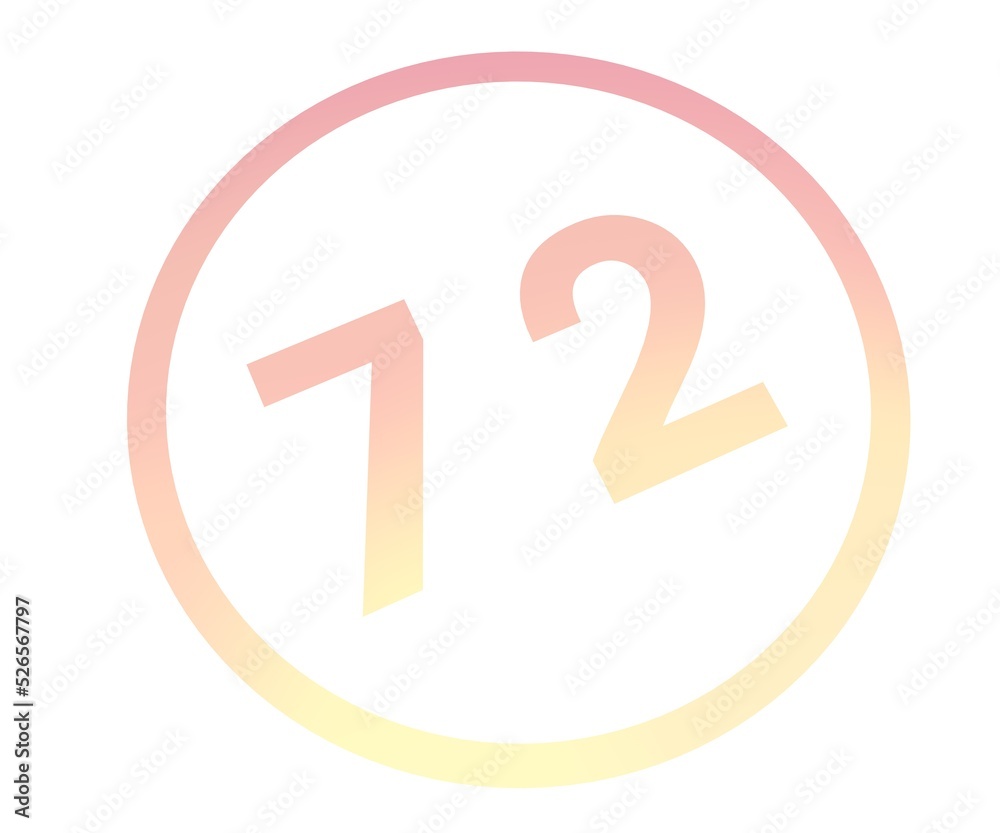 Poster colored number in a circle from a gradient. enumeration and numbering.