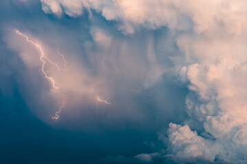 Heavy storm with lightning activity 