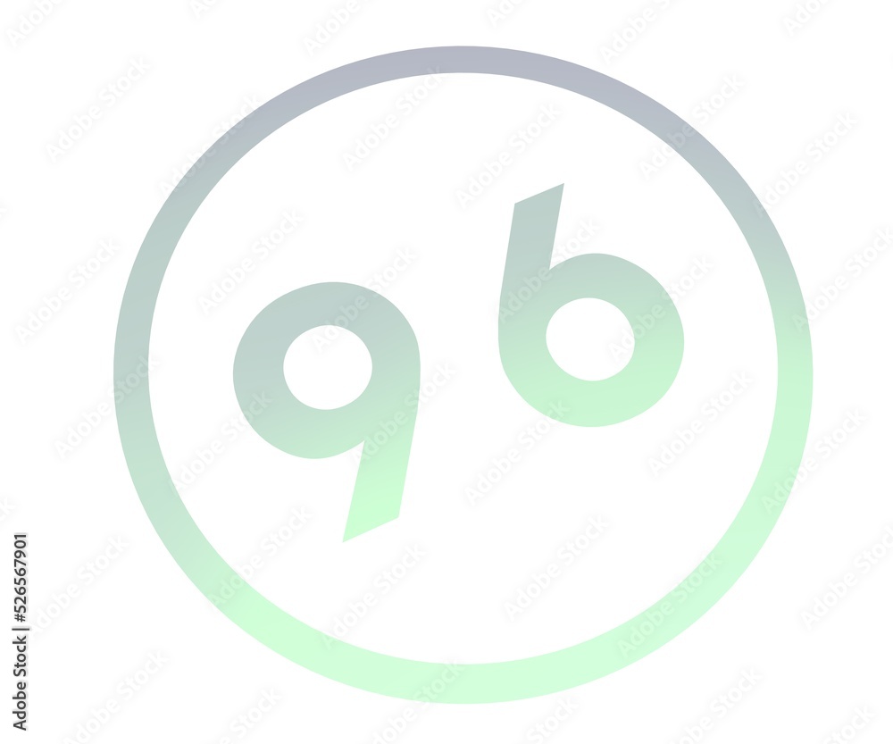 Poster Colored number or number in a circle from a gradient. Enumeration and numbering.
