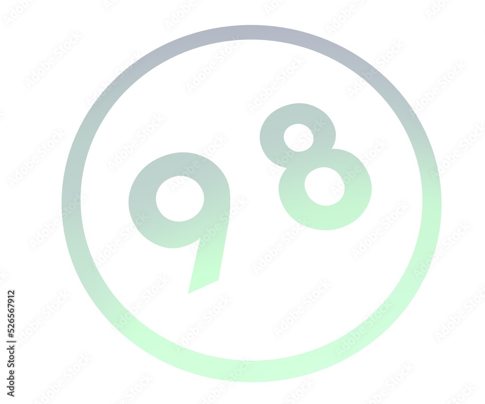 Aufkleber colored number or number in a circle from a gradient. enumeration and numbering.