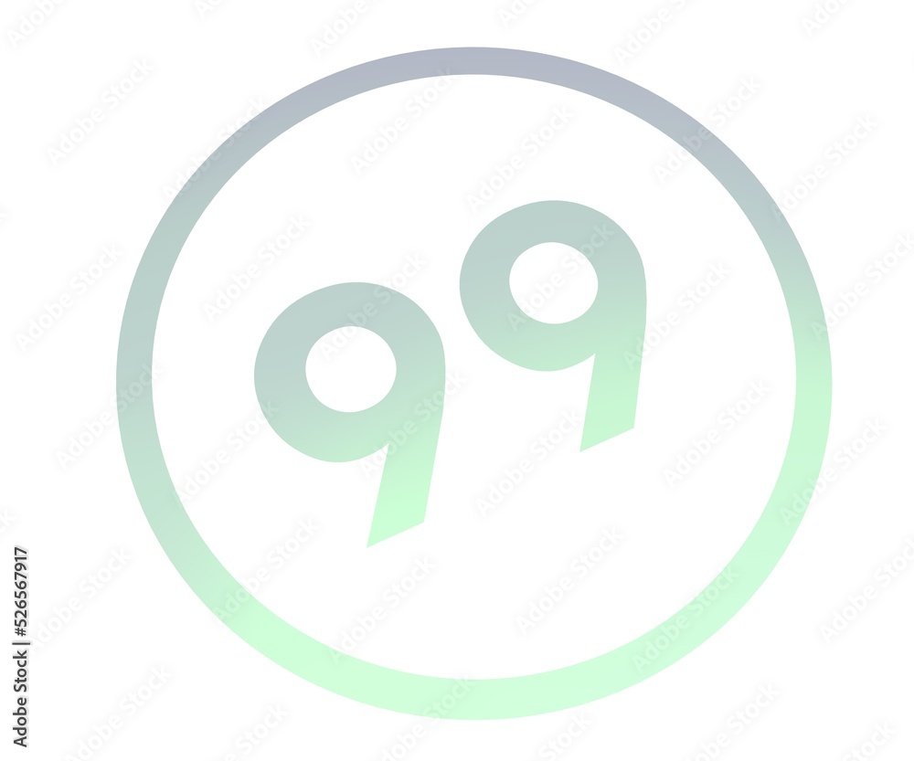 Poster colored number or number in a circle from a gradient. enumeration and numbering.