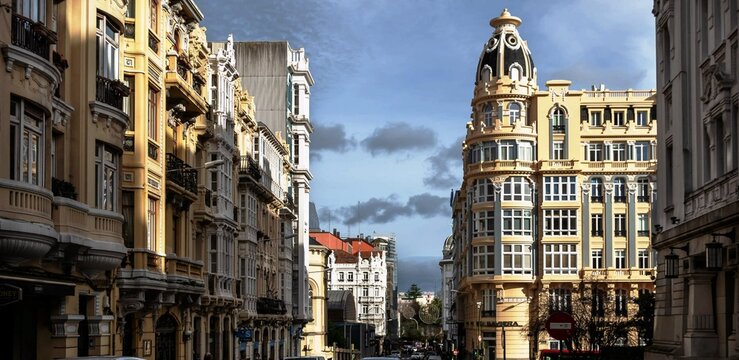 Calle de la ciudad de A Coru&ntilde;a, Galicia