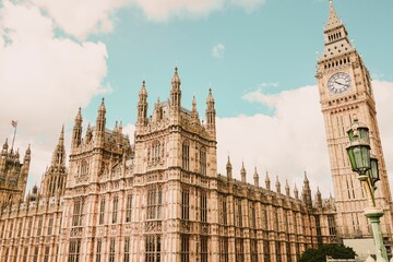 Palace of Westminster and the Big Ben in London, England, the UK