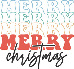 Merry Christmas T-Shirt Design, Posters, Greeting Cards, Textiles, and Sticker Vector Illustration