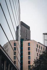Obraz premium building is reflected in glass facade