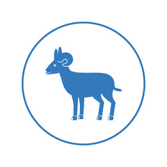 Animal wild ram sheep icon | Circle version icon |