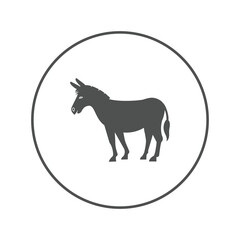 Animals wild black zebra icon | Circle version icon |