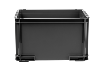 black plastic box isolated