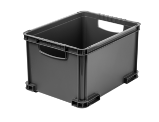 black plastic box isolated