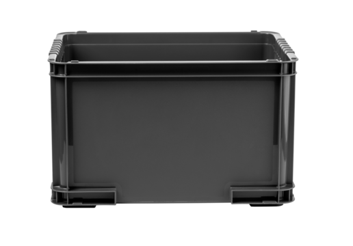 black plastic box isolated