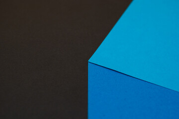 3d optical illusion, blue cube on black background
