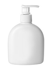 cosmetic white plastic bottle