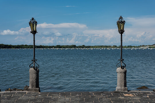 Casina Vanvitelliana. Luxurious Italian villa in the baroque style. House on the water.