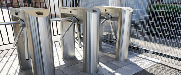 the turnstile passage border crossing point is closed