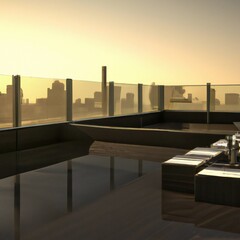 Modern Luxury Roof Bar Lounge