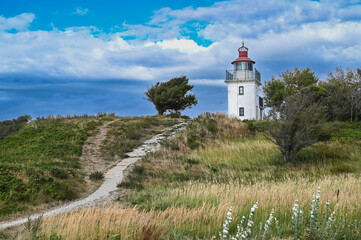 Fototapeta na wymiar Leuchtturm in Dänemark an der Ostsee