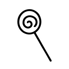 vector lollipop drawn with a black line by hand on a white background