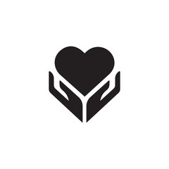 charity icon logo vector design template