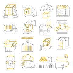 Delivery icons set