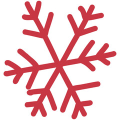 Christmas sticker, illustration, doodle of snowflake. Hand drawn PNG element