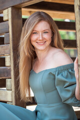 Portrait of a red-haired young woman