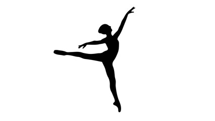 Fototapeta na wymiar silhouette of a ballet dancer