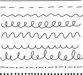 doodle lines, frame, dividers vector design