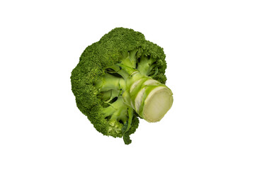 Green broccoli cabbage flowering head isolated transparent png