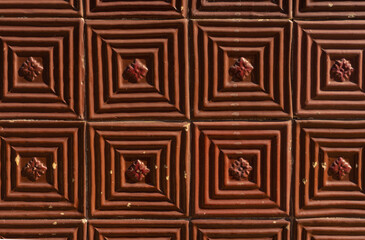 Tile wall texture brown abstract background