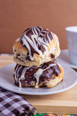 Brioche bread with chocolate