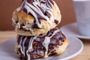 Brioche bread with chocolate