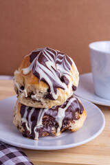 Brioche bread with chocolate