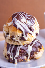 Brioche bread with chocolate