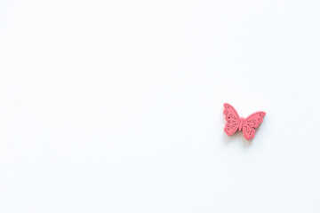 Colored figures in the form of butterfly on a white background